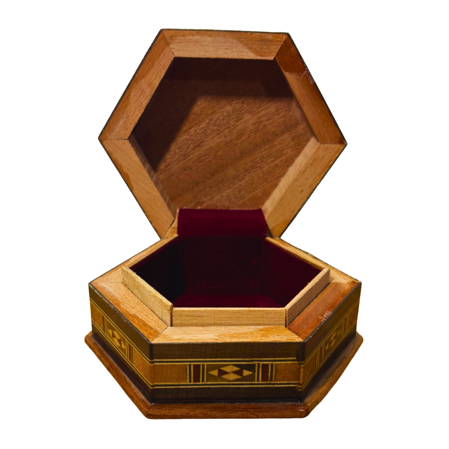 Handgemaakte Mozaïekdoos uit Damascus – Traditionele Kunst & Fluweel