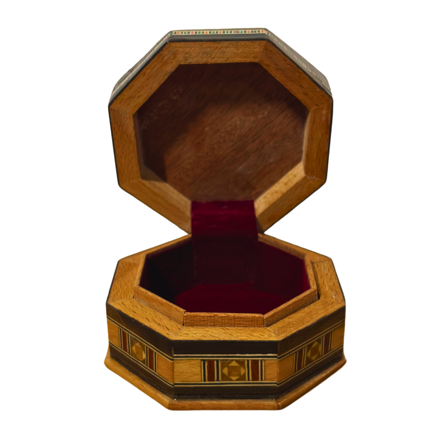 Caja de Mosaico Artesanal de Damasco – Arte Tradicional y Terciopelo