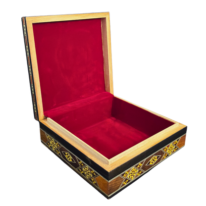 Handcrafted Damascene Mosaic Box – Timeless Elegance & Velvet
