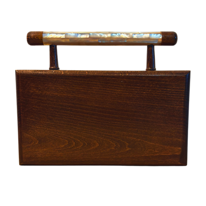Yasmine – Luxury Damascene Clutch with Mother of Pearl Inlay & Brocade Interior