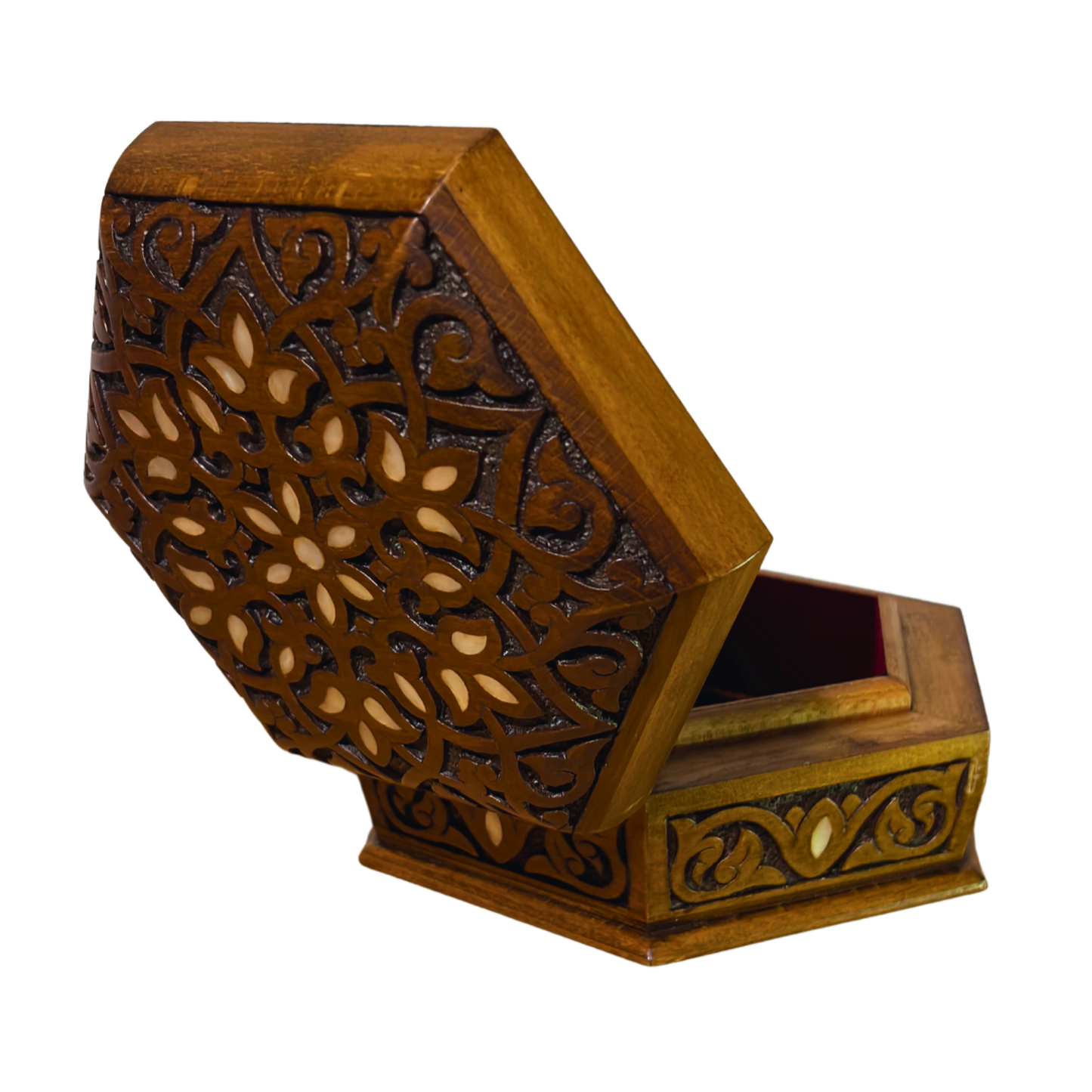 Boîte de Luxe Sculptée à la Main – Nacre & Velours