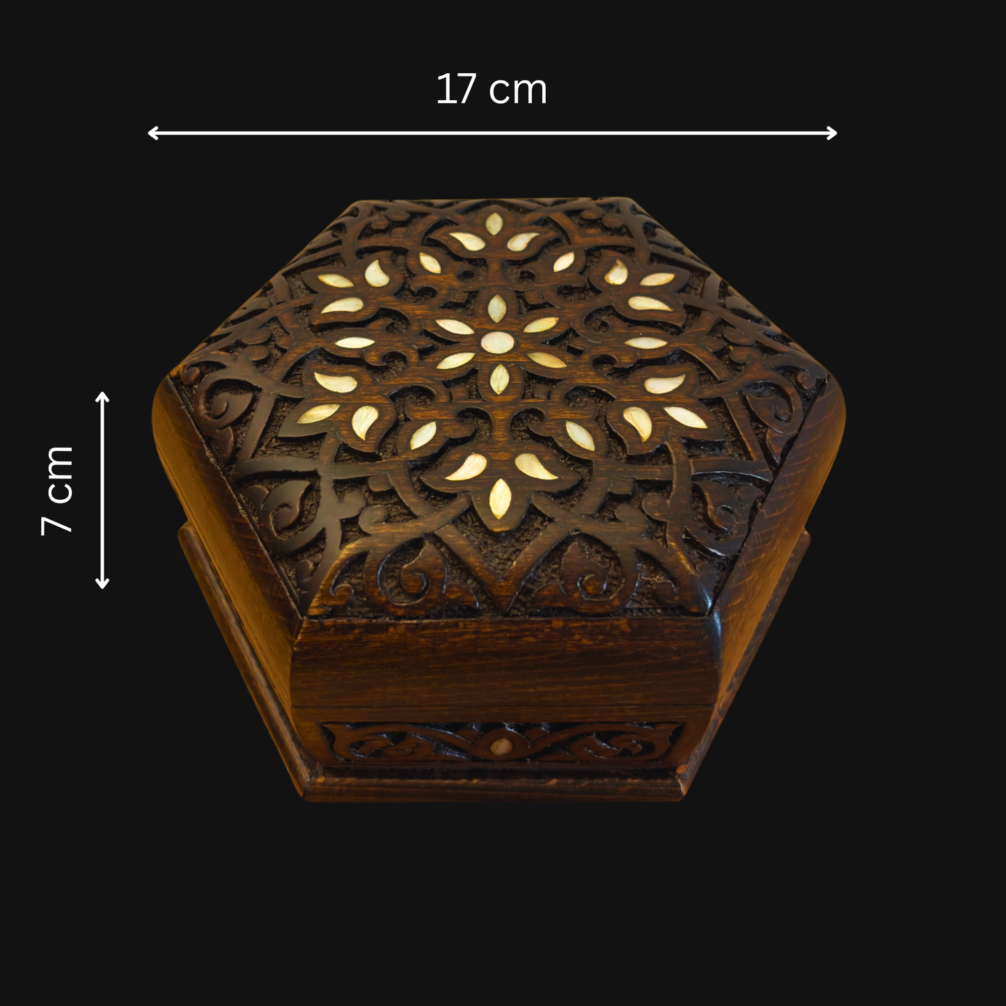 Handcrafted Luxury Carved Box – Mother of Pearl & Velvet Elegance