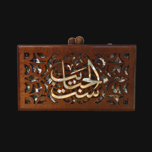 Mother – Handgefertigte Luxus-Clutch aus Damaskus mit Perlmutt