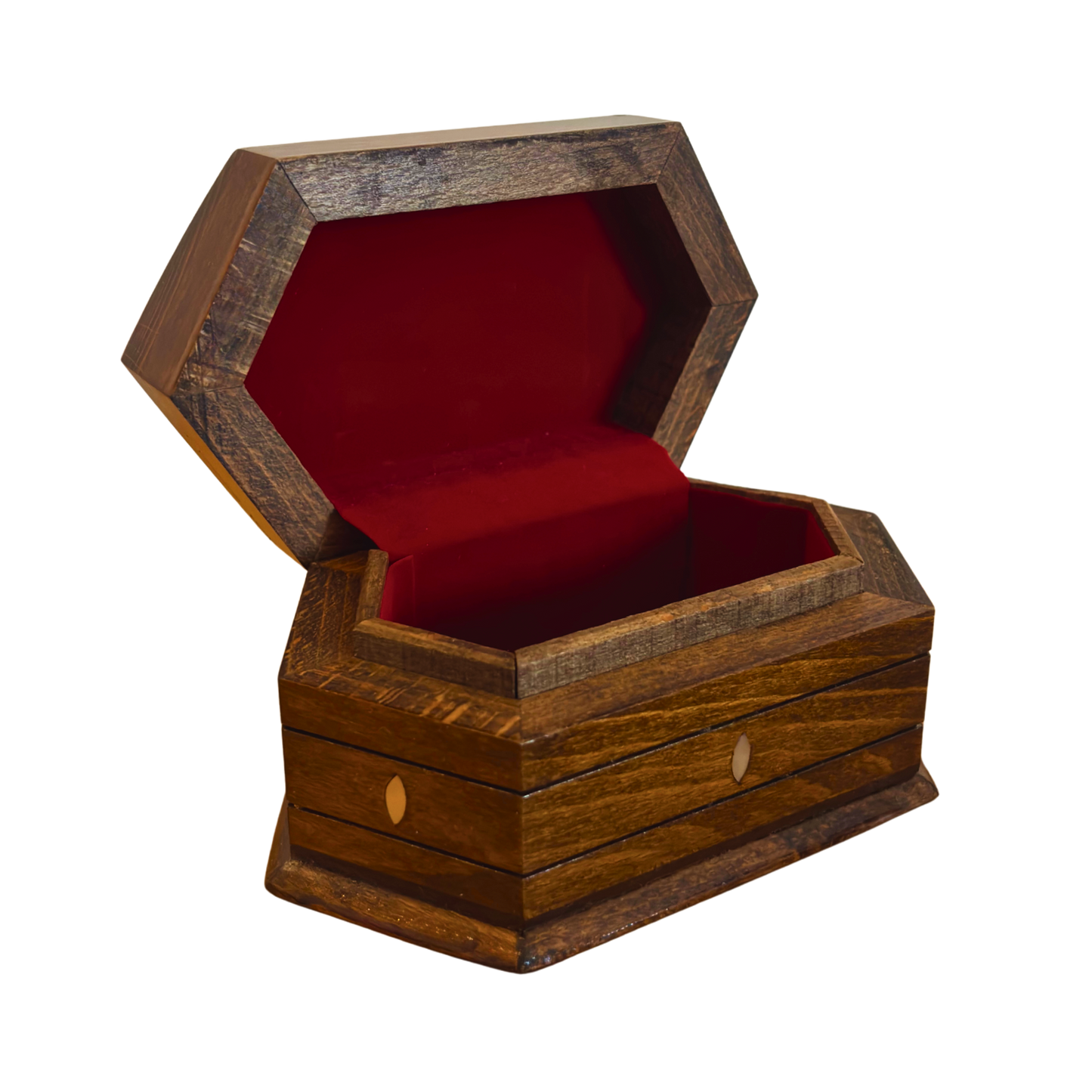 Boîte en Hêtre Sculptée à la Main – Nacre & Velours, Design Oriental Intemporel