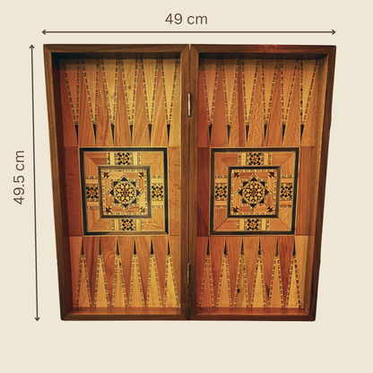 Tavolo Damaschino da Scacchi e Backgammon Fatto a Mano da Gaby Al Dayeh – Design Classico