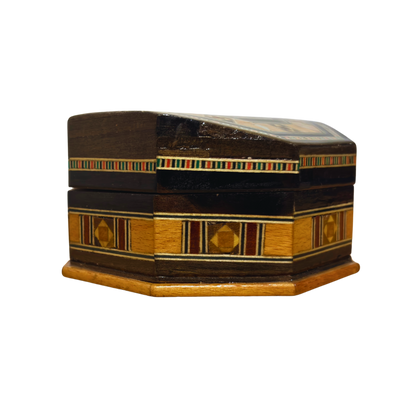 Caja de Mosaico Artesanal de Damasco – Arte Tradicional y Terciopelo