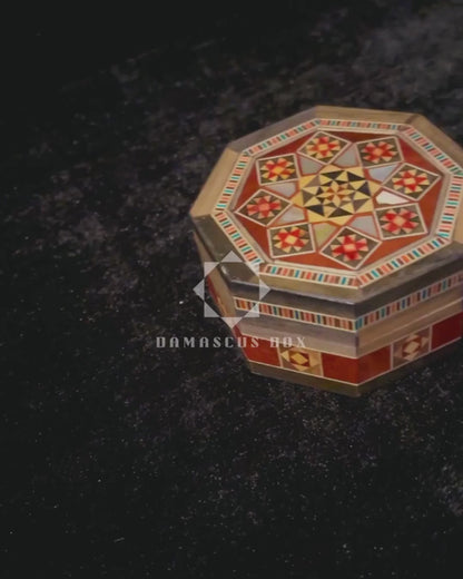 Caja de Joyas Damasquina – Hecha a Mano con Nácar